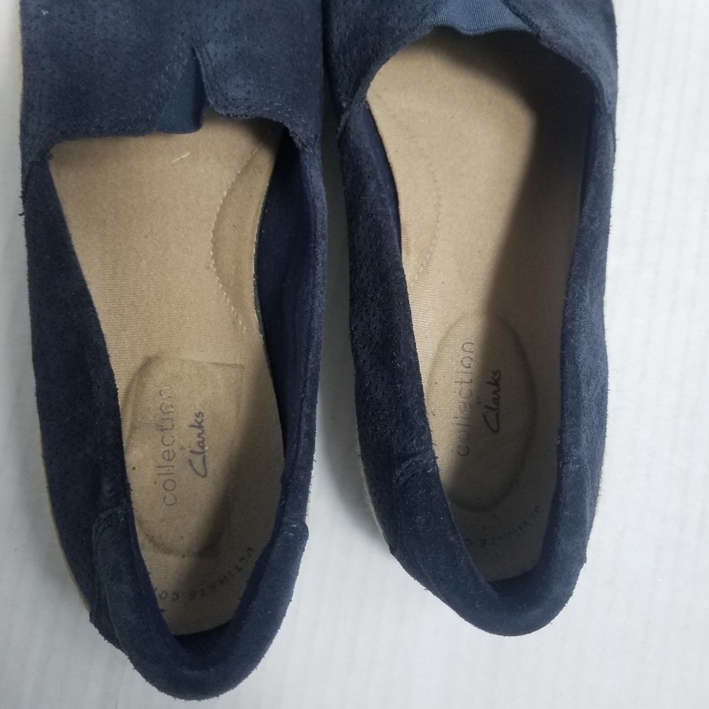 CLARKS COLLECTIONS WOMEN'S NAVY ESPADRILLES SIZE 8.5 - Picture 6 of 10